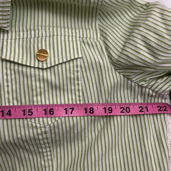 Jones New York Signature minty Green Striped Jacket size XL - Picture 7 of 8